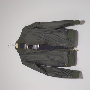 Eddie Bauer Green lined bomber jacket. NWT.